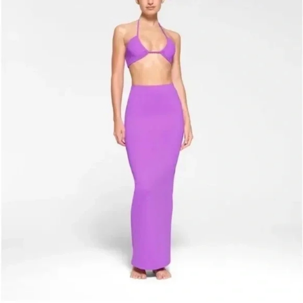 Skims Recycled Swim Cut Out Long Tube Skirt